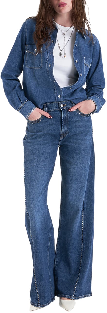 7 For All Mankind Jeans 'Twisted Lotta' Blauw