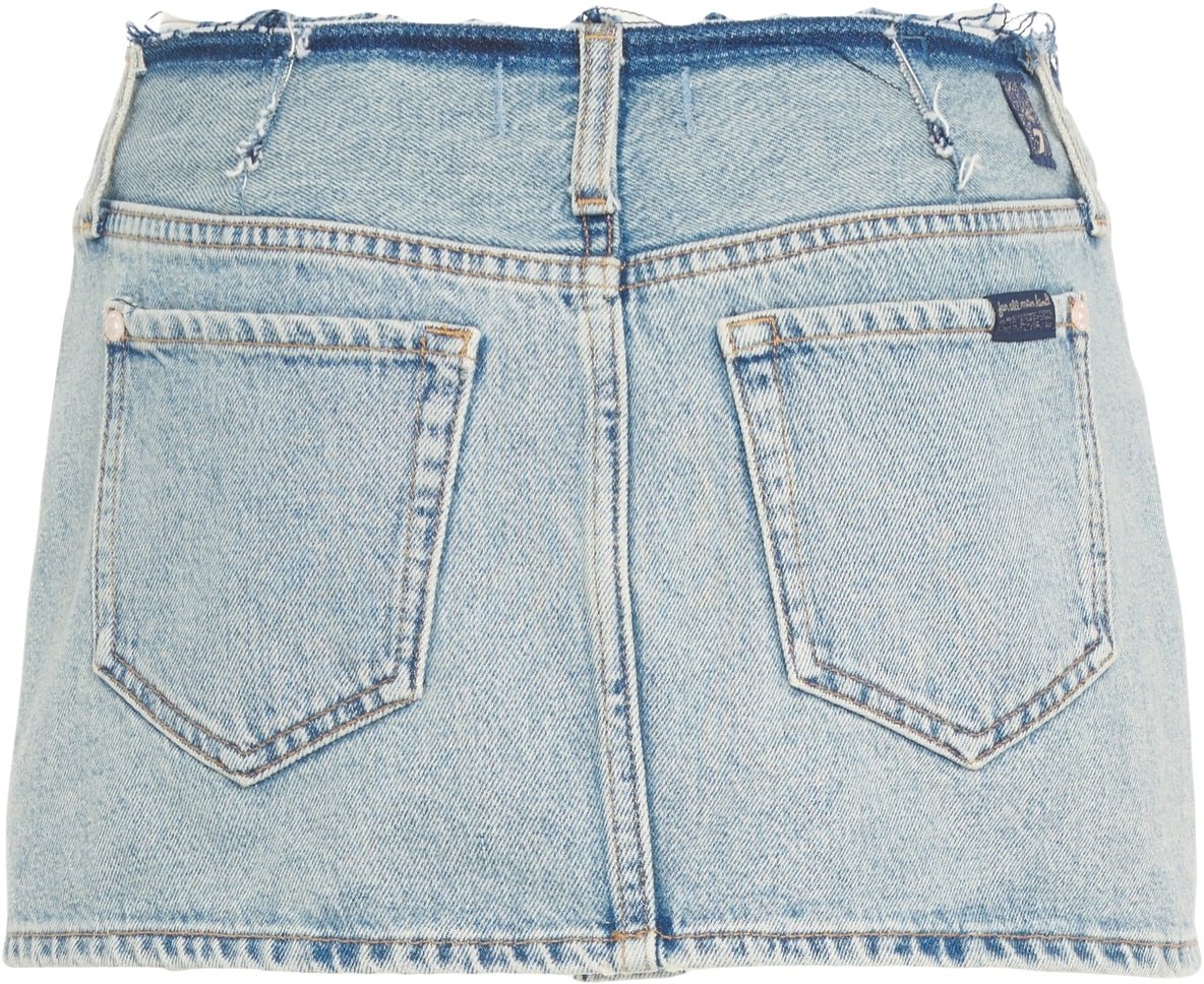 7 For All Mankind Mini skirt 'Cherry' Blauw