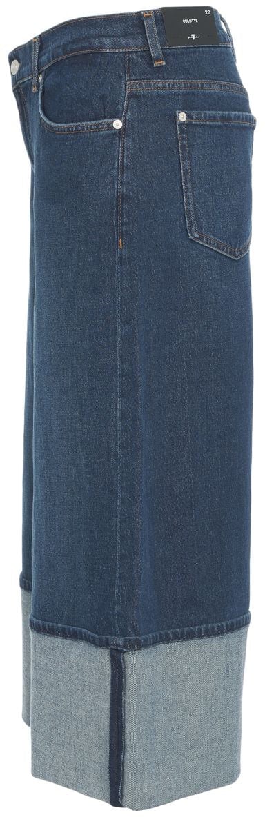 7 For All Mankind Wide leg jeans 'Culotte' Blauw