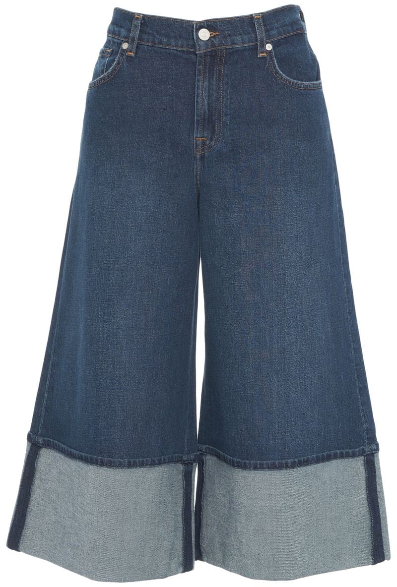 7 For All Mankind Wide leg jeans 'Culotte' Blauw