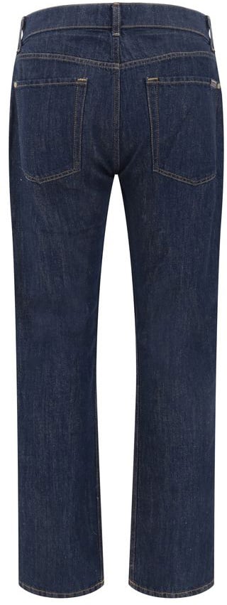 7 For All Mankind 7FOR Blue Cotton Straight-Leg Jeans Blauw
