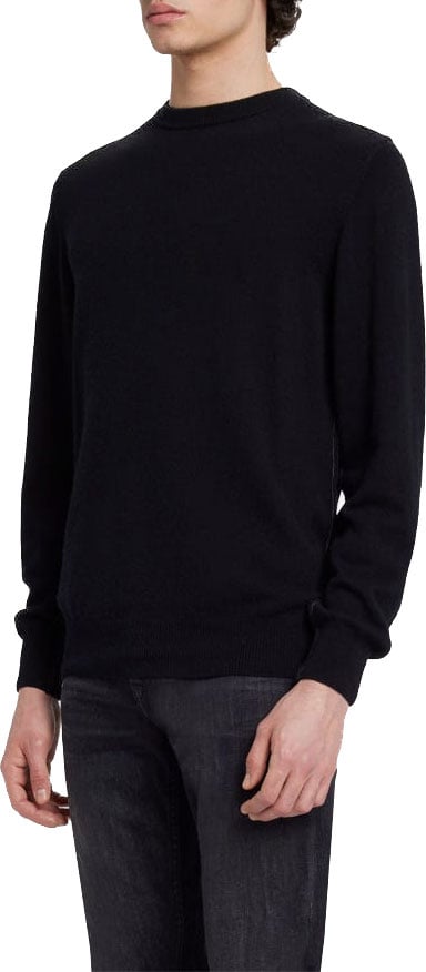7 For All Mankind Crew Neck Knit Cashmere Black Zwart