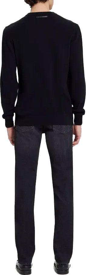 7 For All Mankind Crew Neck Knit Cashmere Black Zwart
