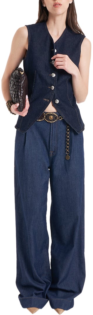 7 For All Mankind Denim vest 'Lady Vest' Blauw