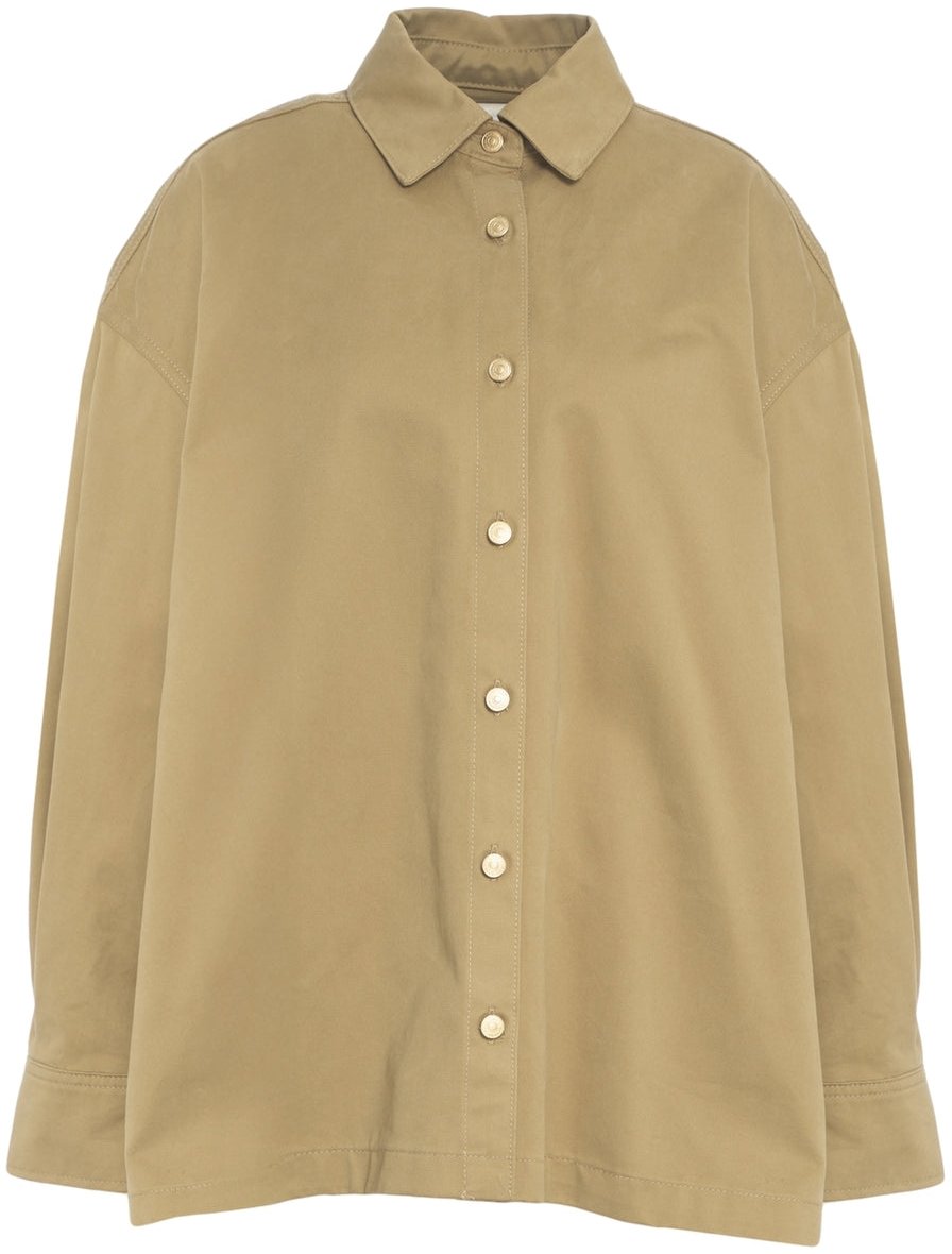 7 For All Mankind Overshirt with pleats Beige