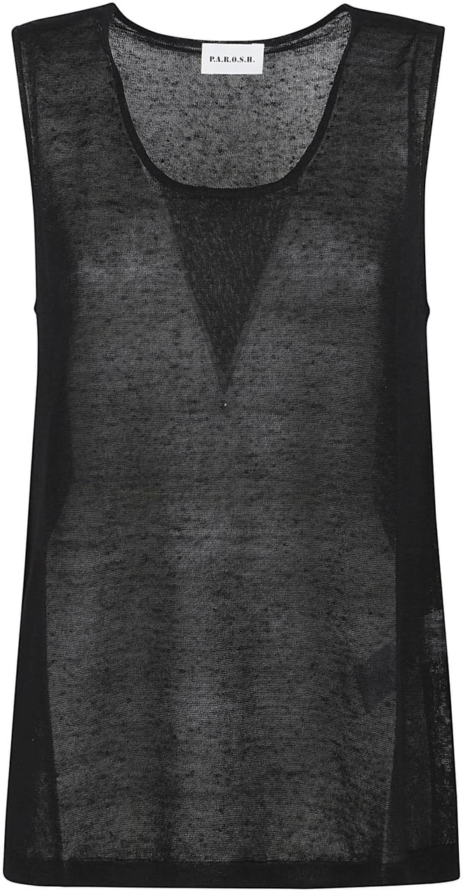 P.A.R.O.S.H. Babylon Tank Top Black Zwart