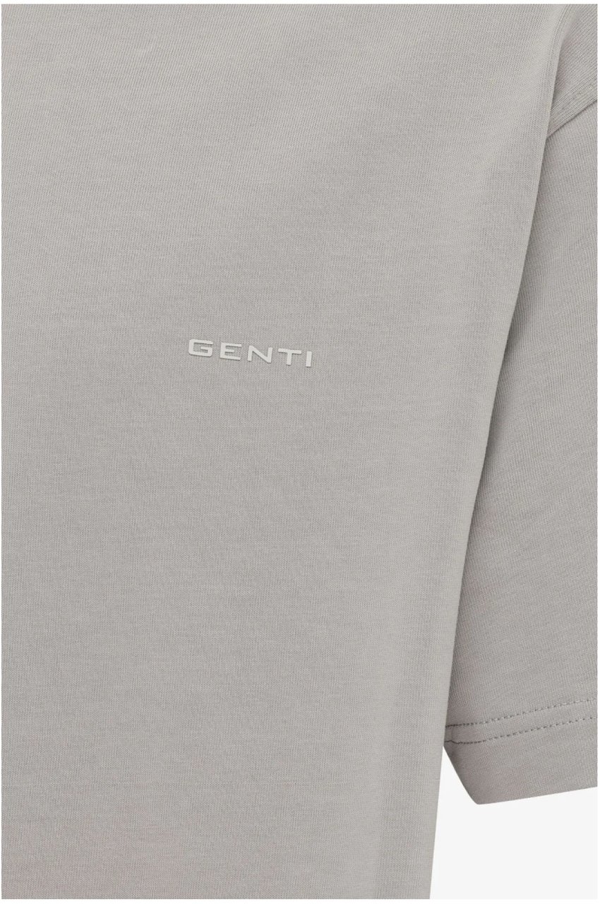 Genti Genti  T-shirts Lichtgrijs J2053-1226 Grijs