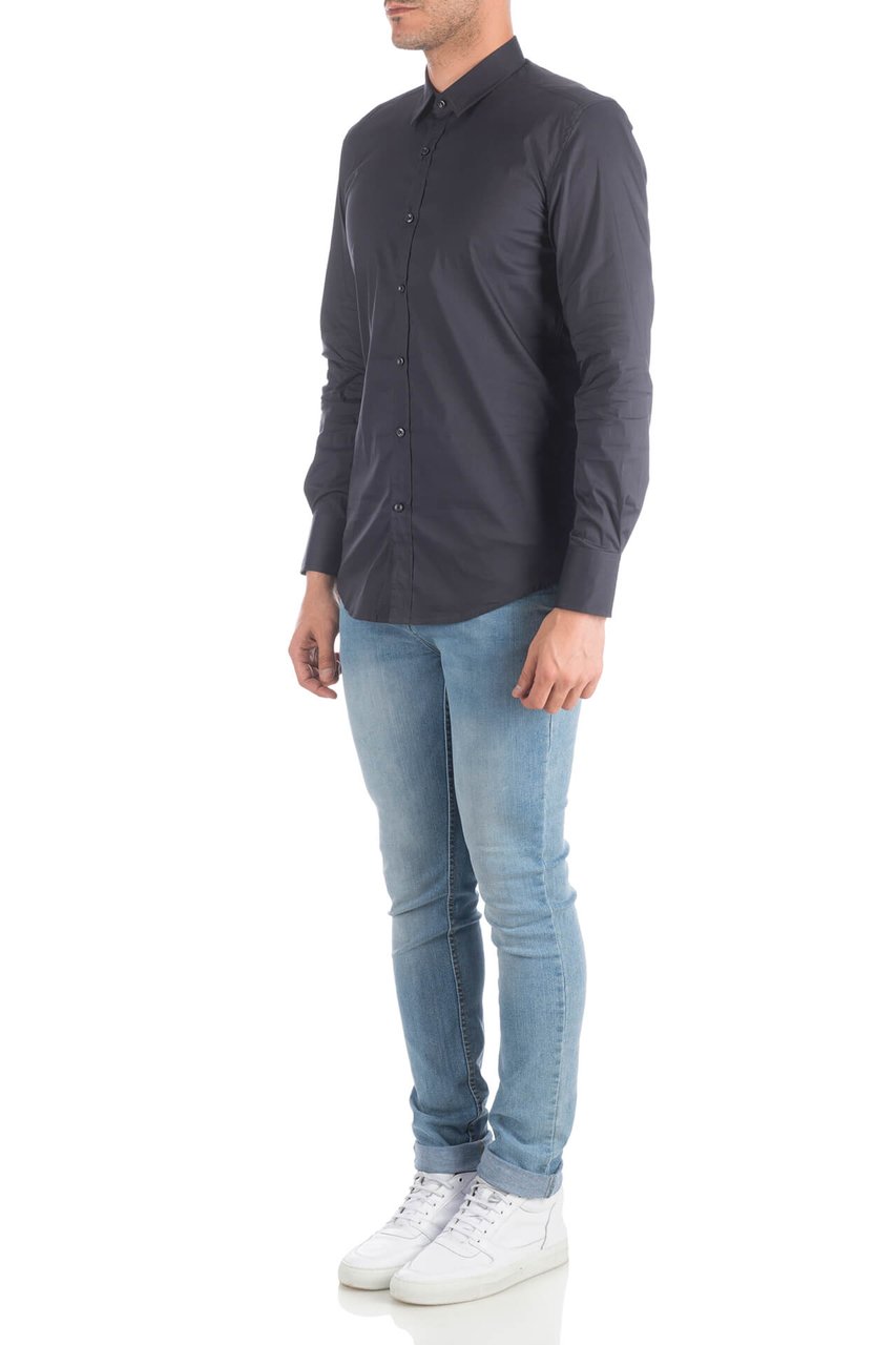Antony Morato Basic overhemd antraciet Grijs