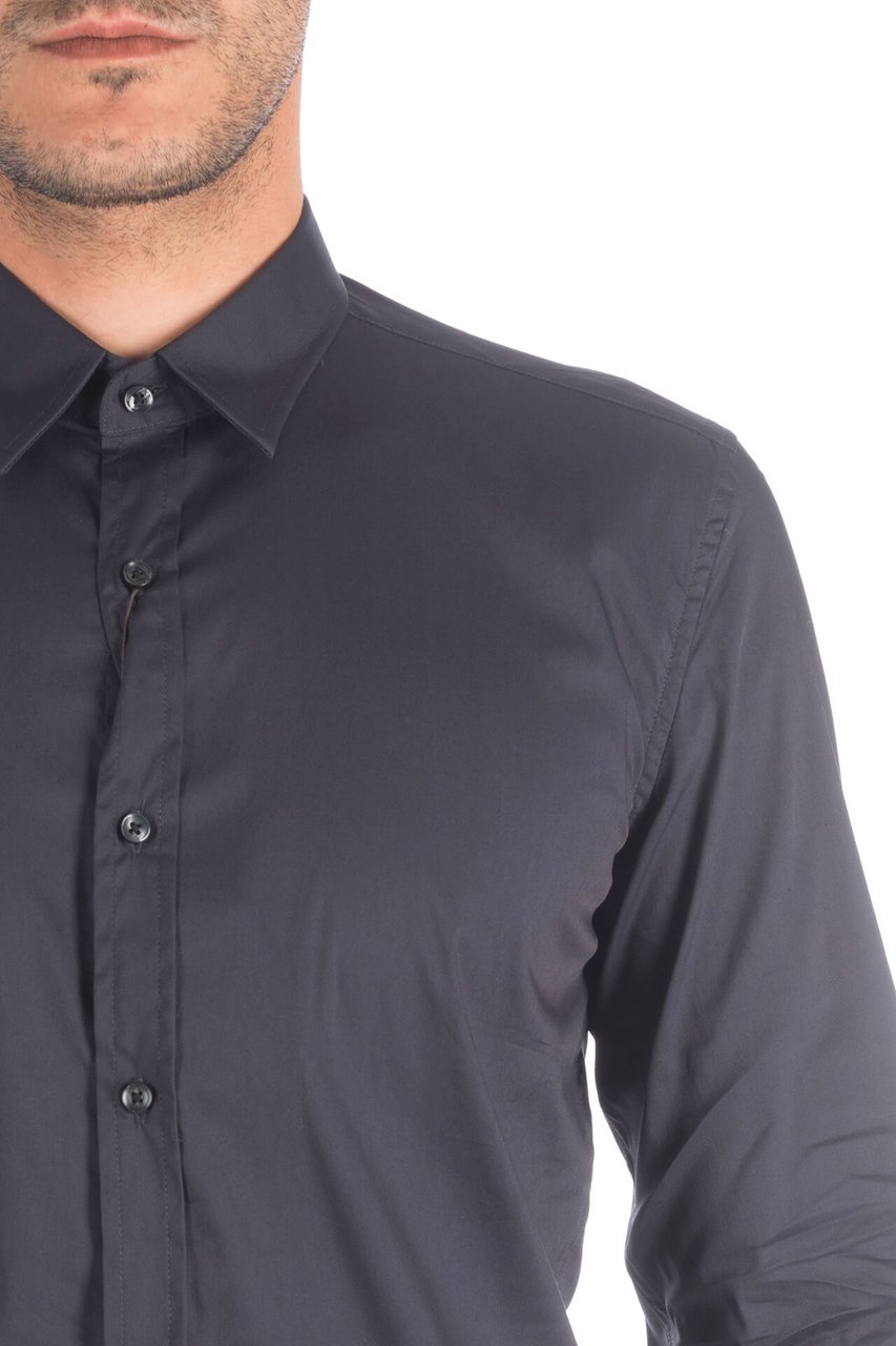 Antony Morato Basic overhemd antraciet Grijs