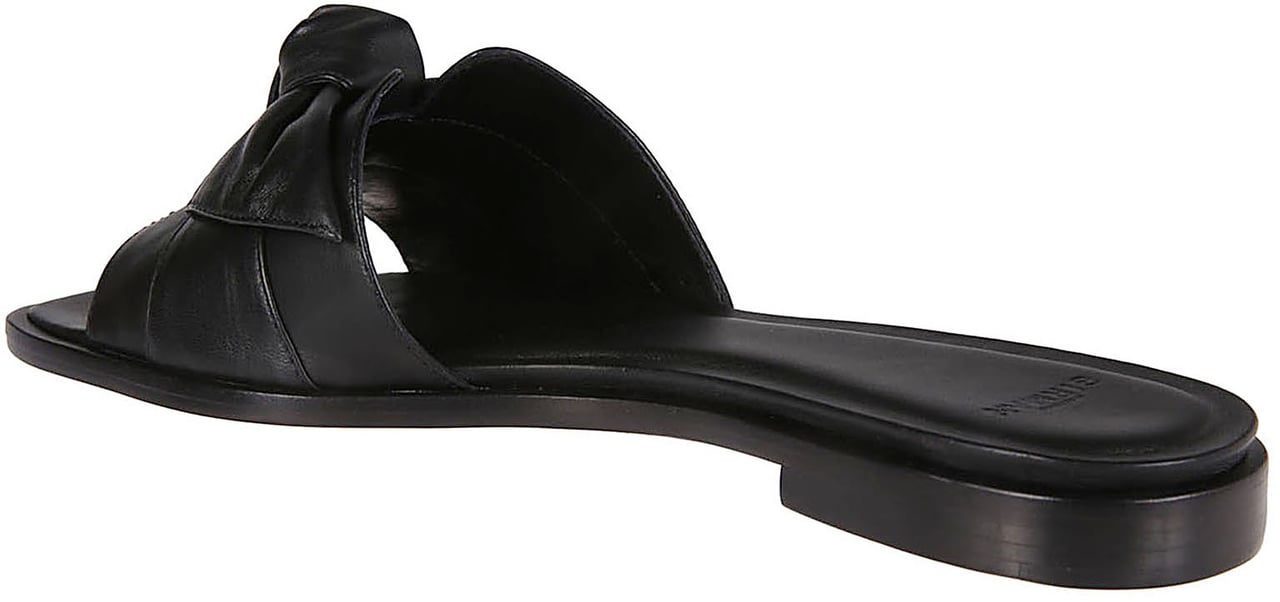 Alexandre Birman Maxi Clarita Square Flat Sandals Black Zwart