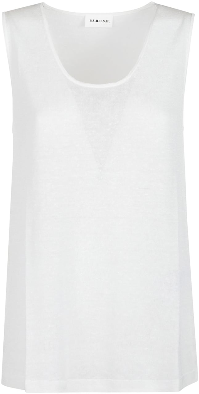 P.A.R.O.S.H. Babylon Tank Top White Wit