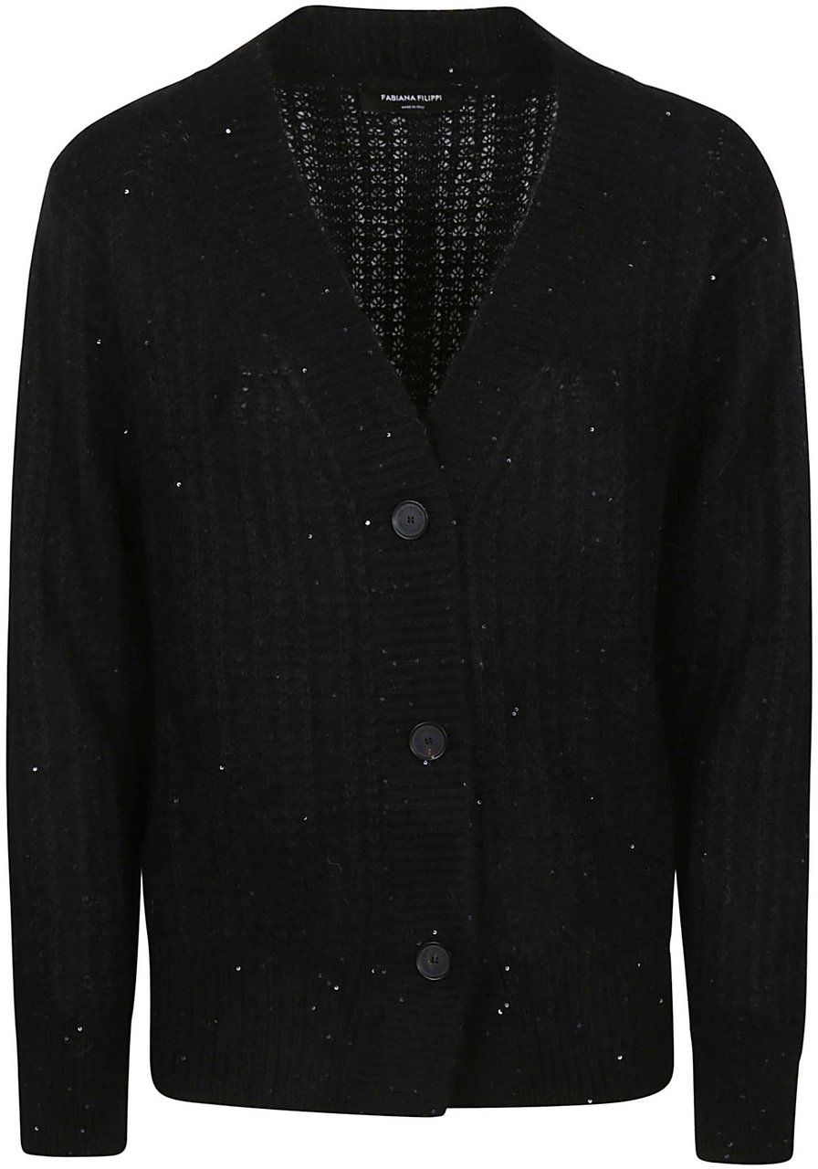 Fabiana Filippi Cardigan Black Zwart
