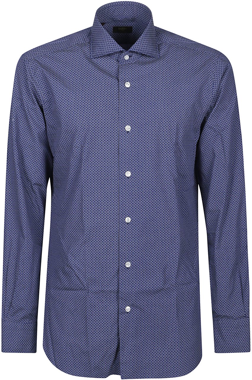 Barba Napoli Long Sleeve Neck Shirt White Wit