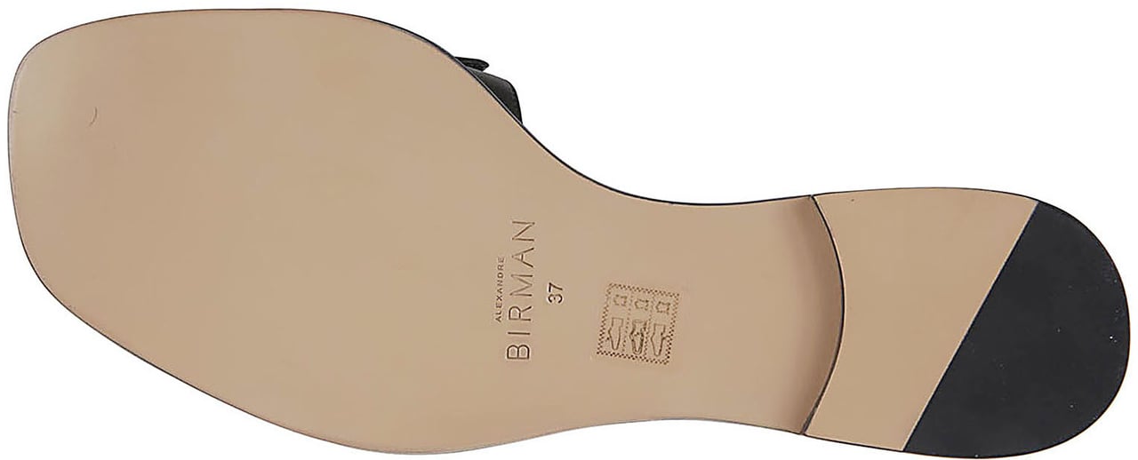 Alexandre Birman Maxi Clarita Square Flat Sandals Black Zwart