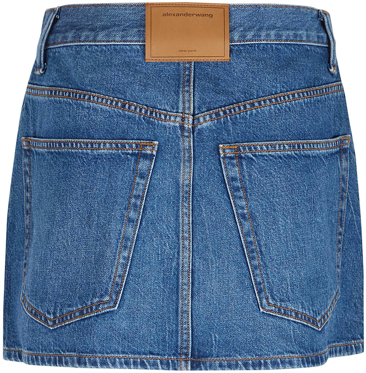 Alexander Wang Deconstructed Wrapped Skirt Blue Blauw