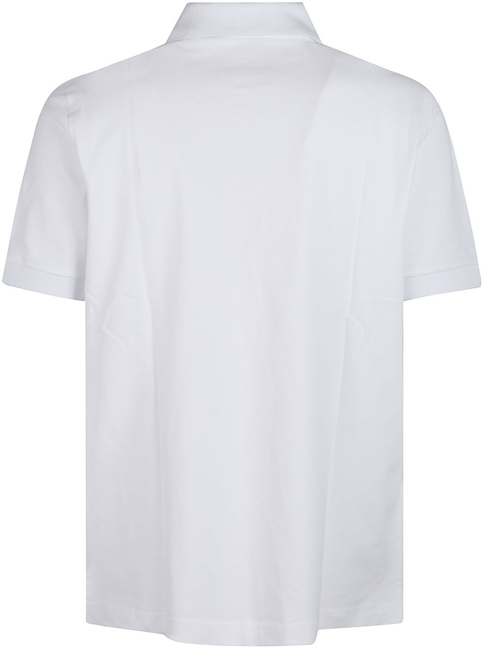 Fay Short Sleeve Double Collar Bicolor Polo Shirt White Wit