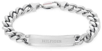 Tommy Hilfiger Tommy Hilfiger Jewels TJ2790579 Armband Heren Staal 19cm Deze armband van Tommy Hilfiger uit de jewelry serie met nr: TJ2790579 is een opvallend model. De stalen heren gourmet schakelarmband heeft een plaat in het midden met daarop het Tommy logo Zilver