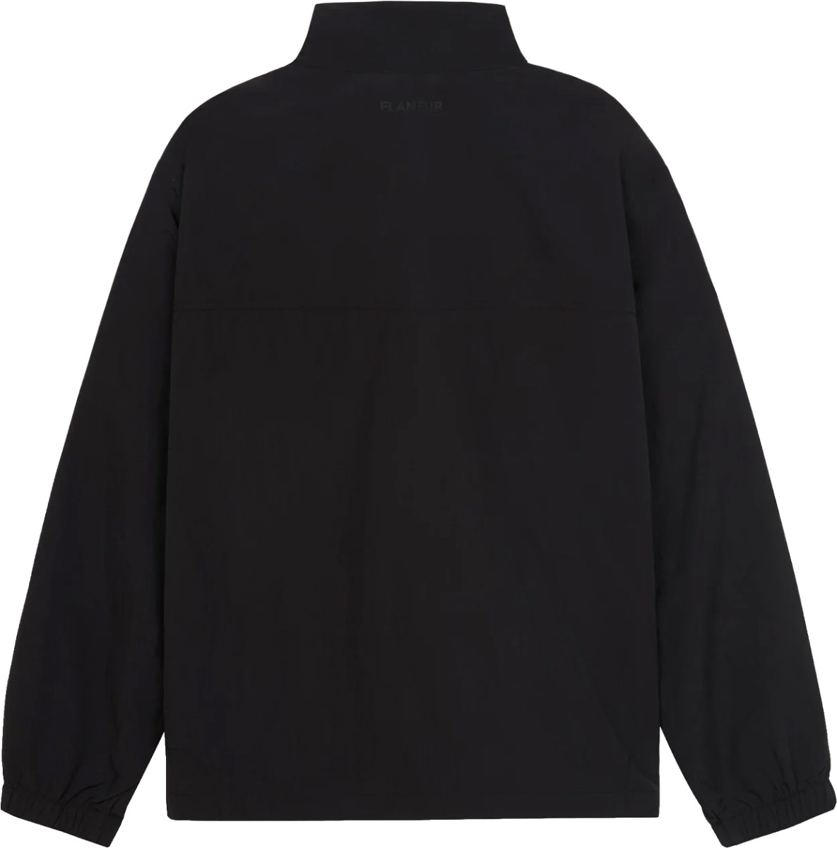 FLÂNEUR Badge Track Jacket | Black Zwart