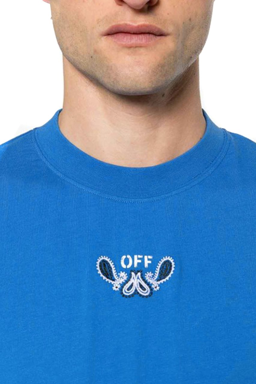 OFF-WHITE T-shirt Blue Blauw