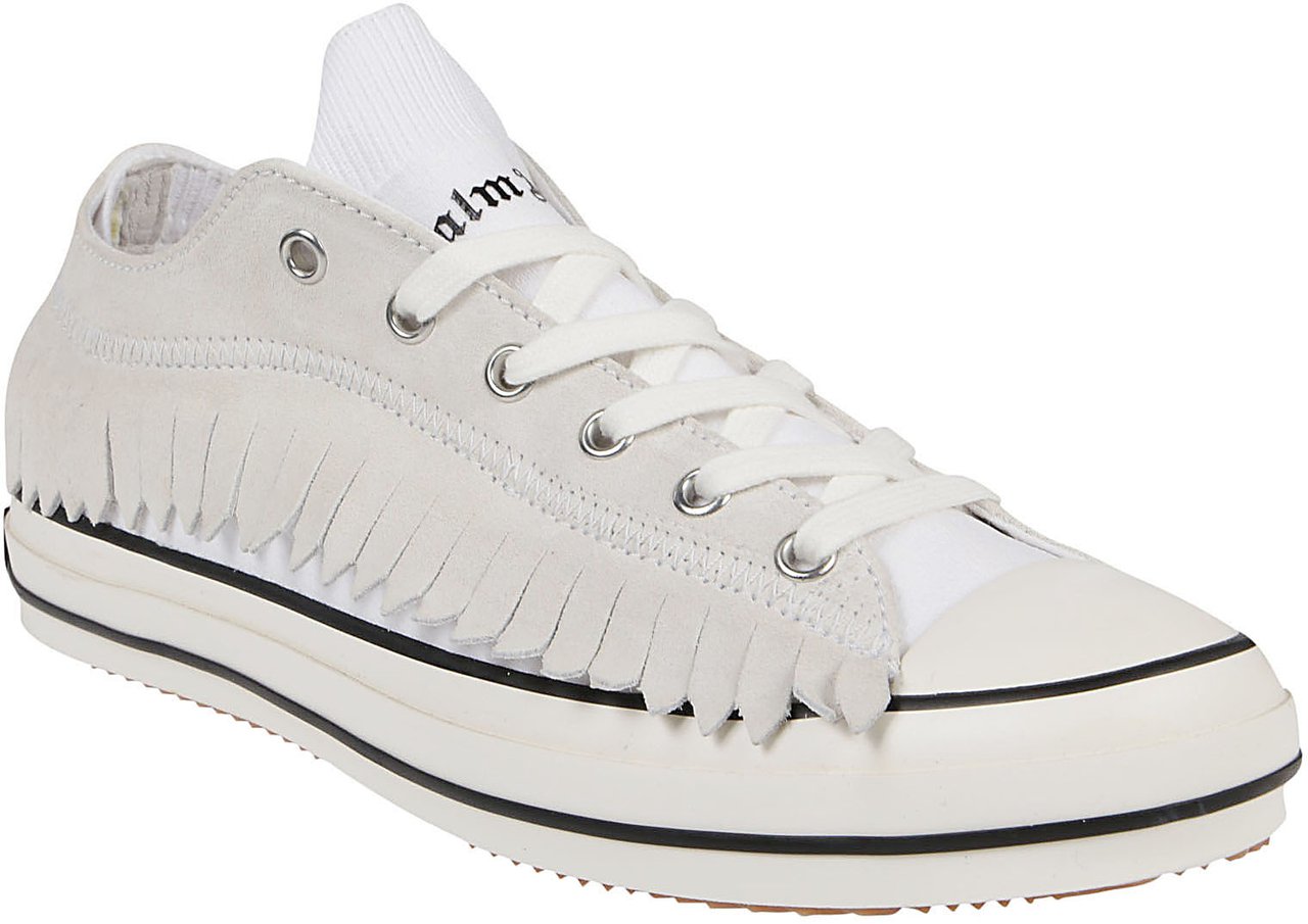 Palm Angels Sneakers Fringe Basket Low Vulcanized White Wit