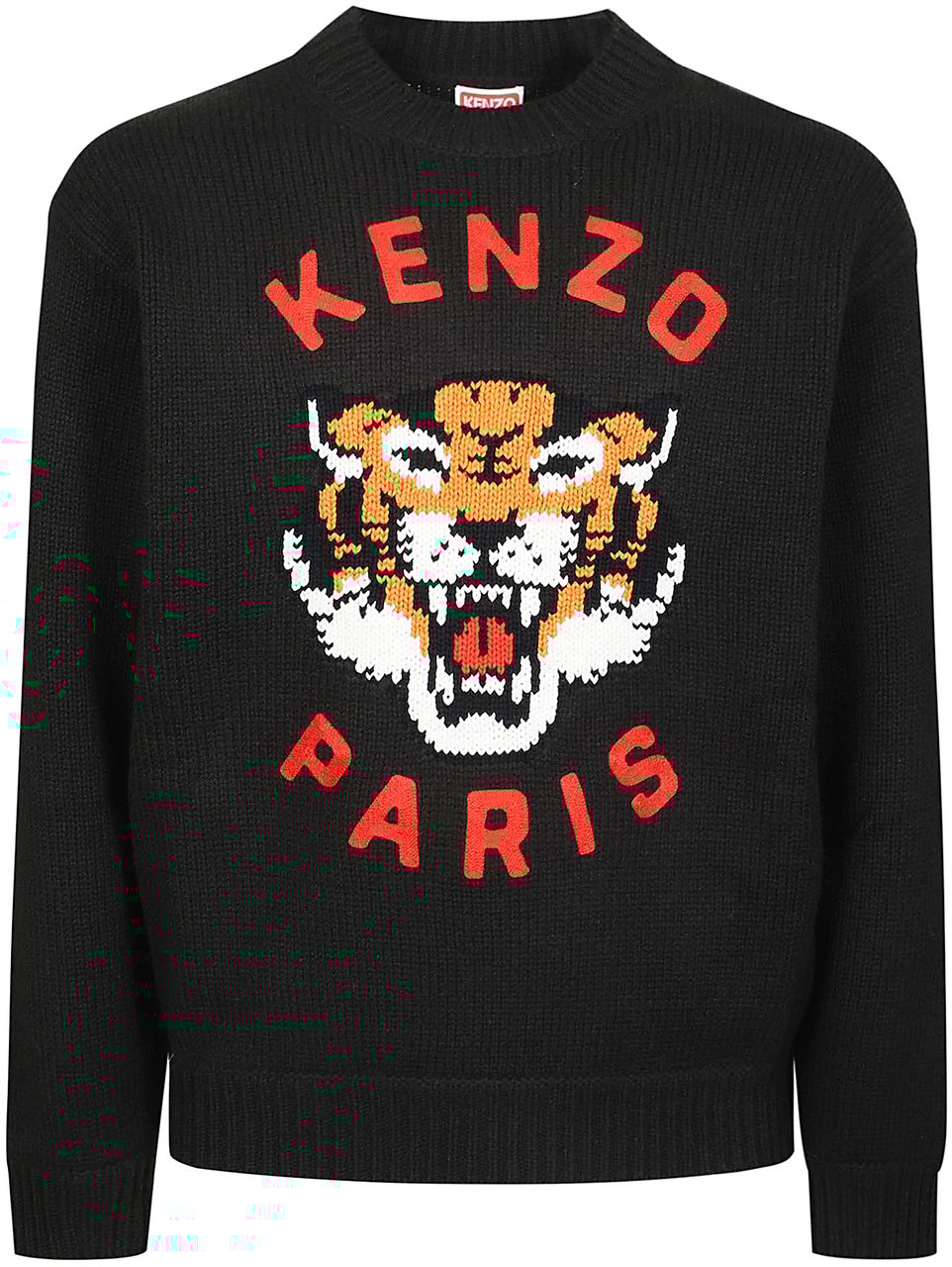 Kenzo Rws Lucky Tiger Sweater Black Zwart