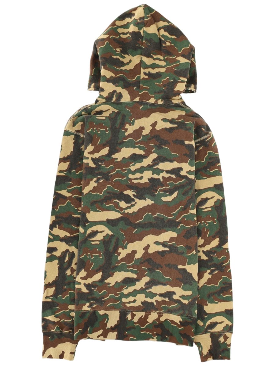 A BATHING APE Glitch Woodland Camouflage Full-Zip Hoodie Groen