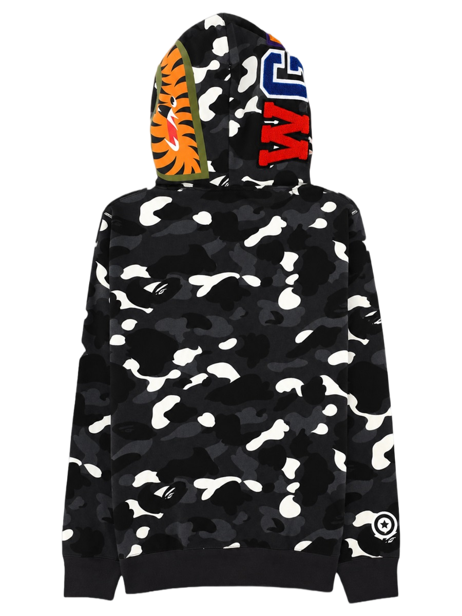 A BATHING APE Shark Camouflage Hoodie Zwart