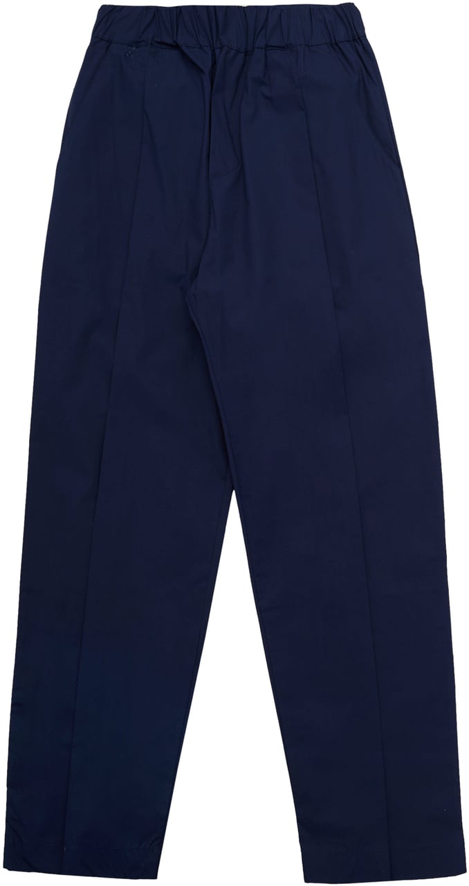 A Paper Kid Pantalone Popeline Dark Blu Blauw
