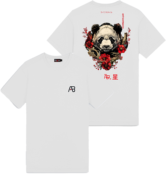 AB Lifestyle AB Lifestyle Ink Tee Panda Wit