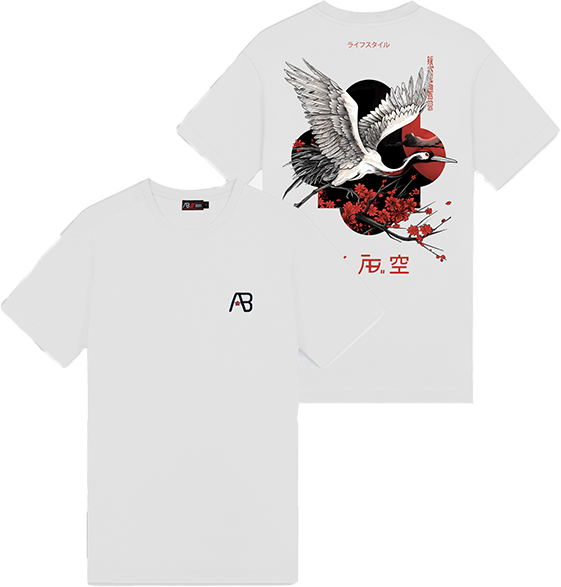 AB Lifestyle AB Lifestyle Ink Tee Crane Wit