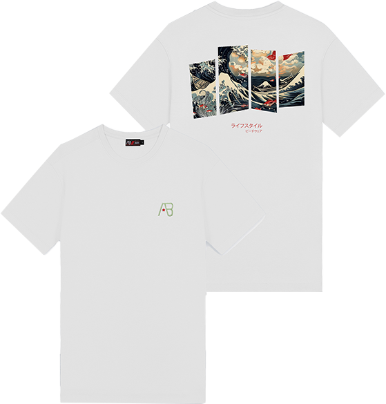 AB Lifestyle AB Lifestyle Ink Tee Ocean Wit