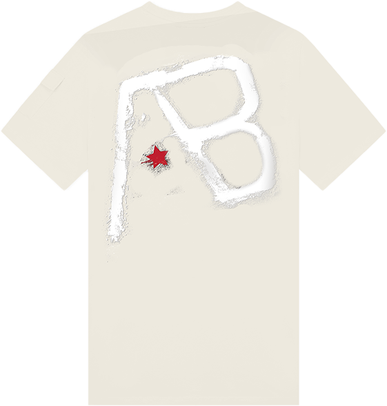 AB Lifestyle AB Lifestyle Cargo Tee White Swan Beige