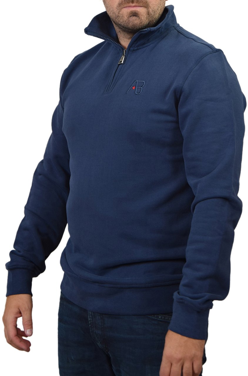 AB Lifestyle Diamond Half-Zip Sweater Blauw