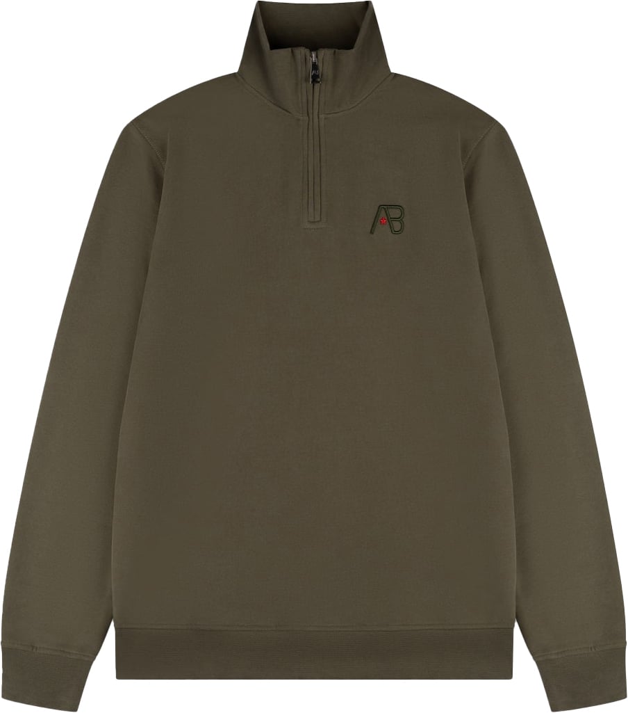 AB Lifestyle AB Lifestyle Diamond Half-Zip Sweater Groen