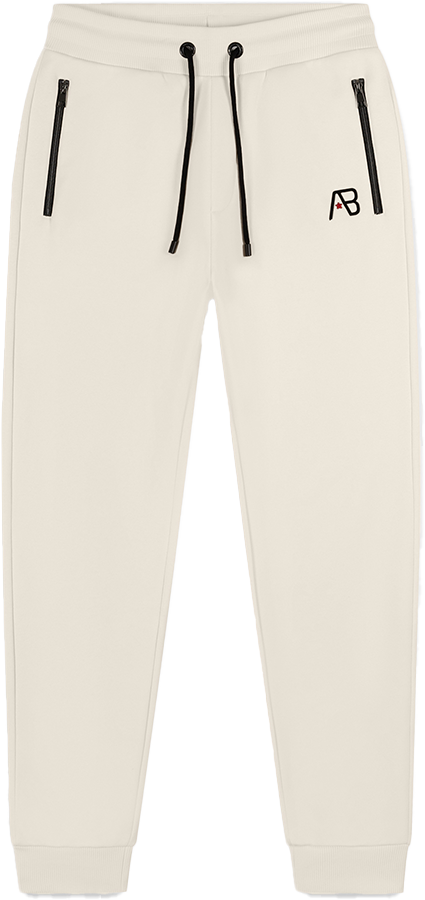 AB Lifestyle AB Lifestyle Canvas Jogger With Print Beige