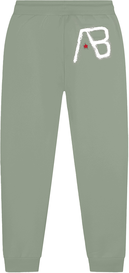 AB Lifestyle AB Lifestyle Canvas Jogger With Print Groen