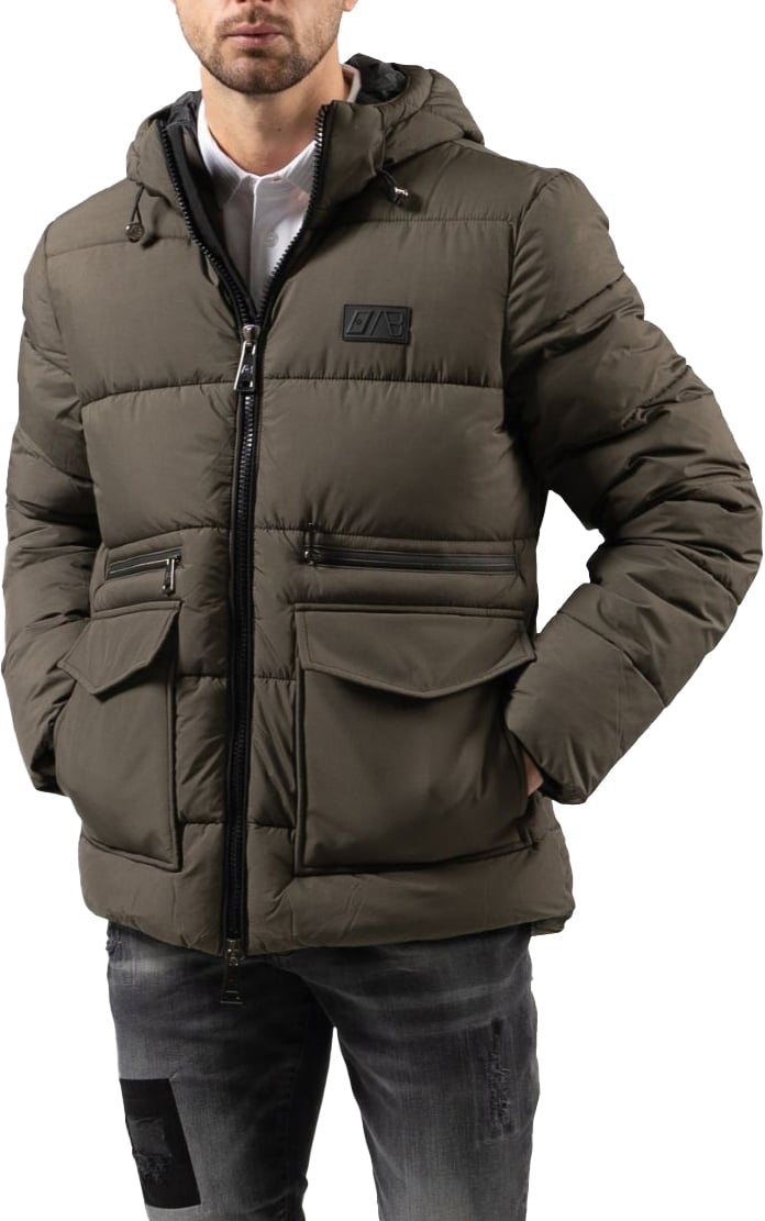 AB Lifestyle Heavy Puffer Met Zak Groen
