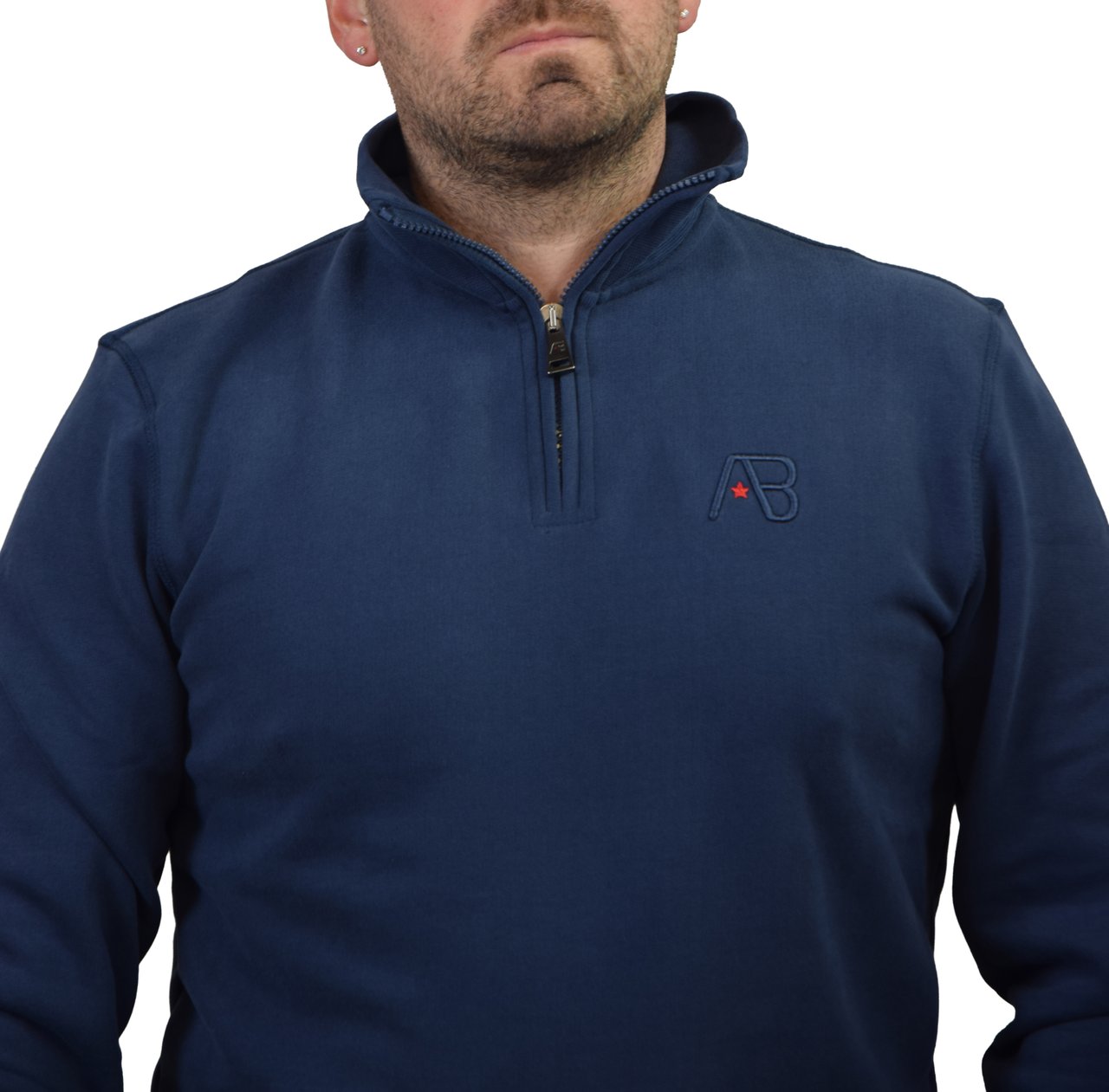 AB Lifestyle Diamond Half-Zip Sweater Blauw