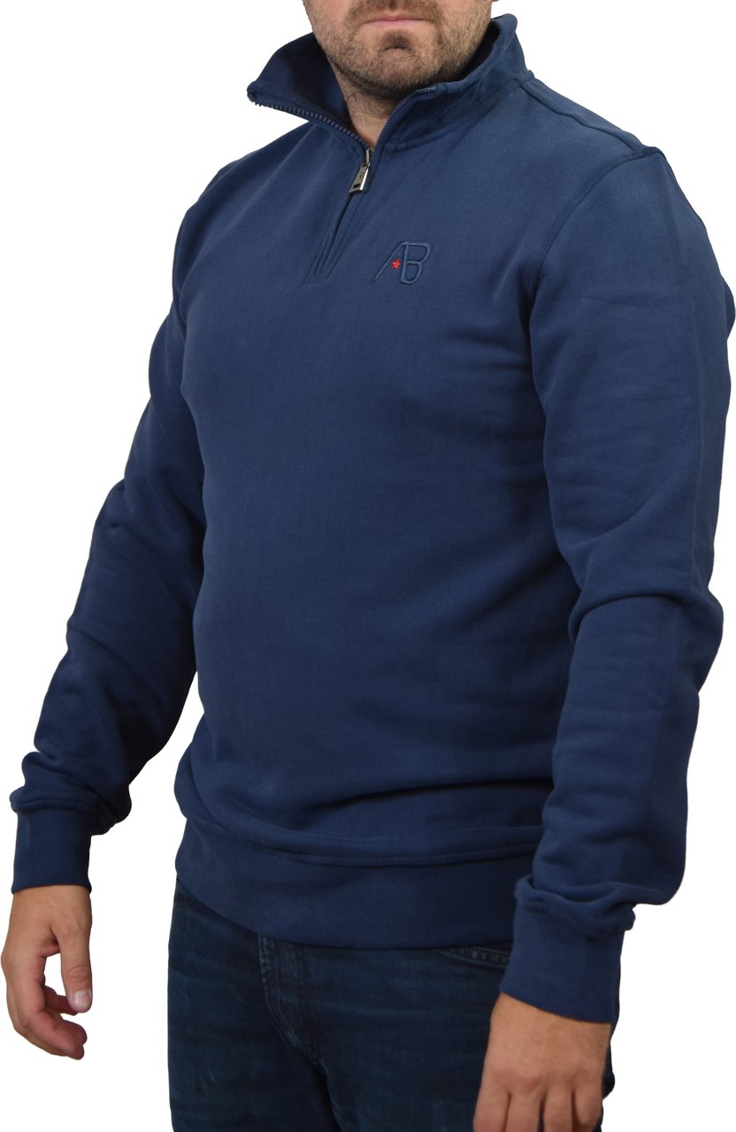 AB Lifestyle Diamond Half-Zip Sweater Blauw