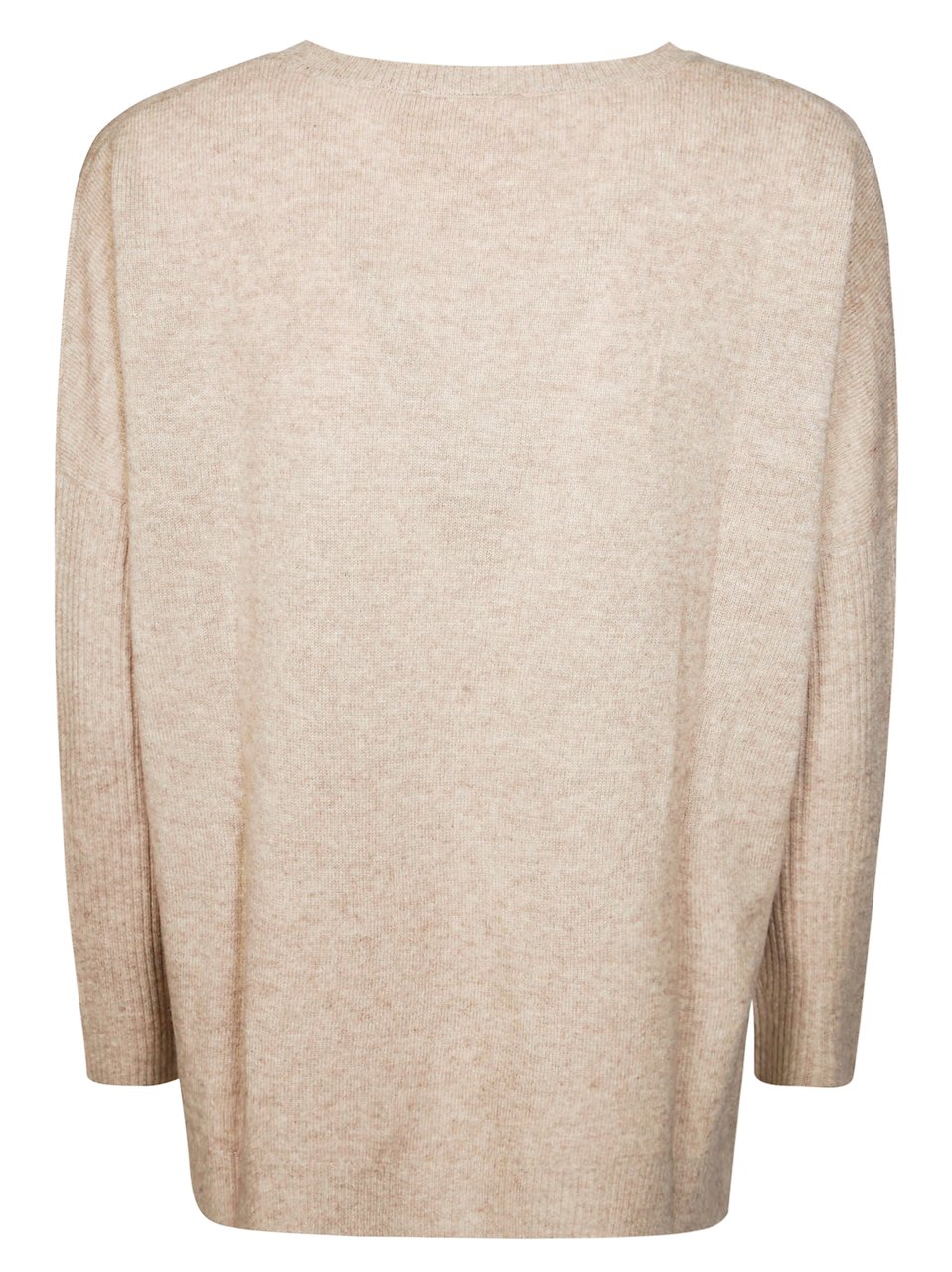Absolut Cashmere Crew Neck Over Glove Sleeve Neutraal