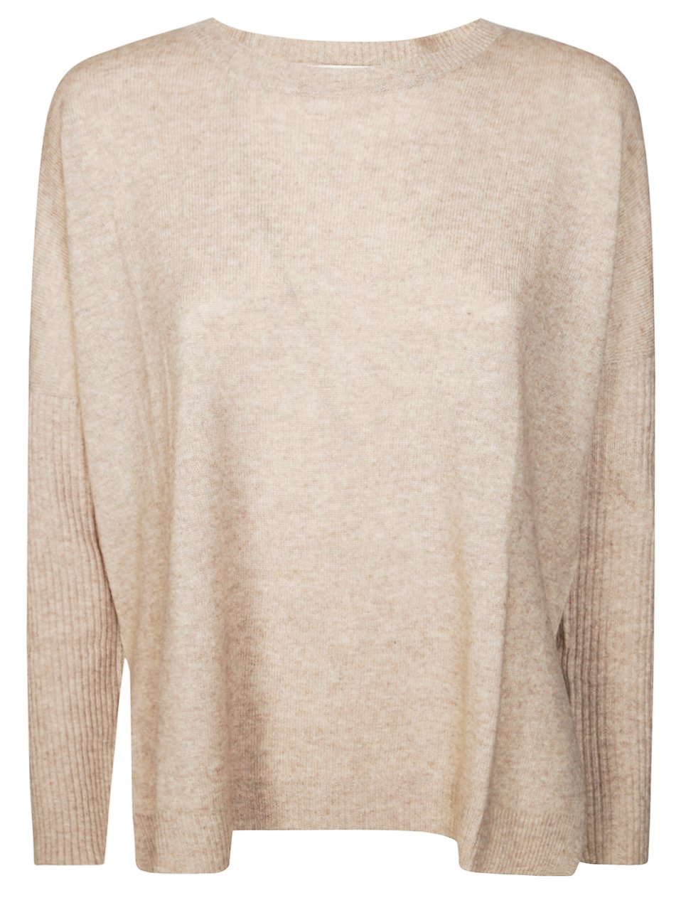 Absolut Cashmere Crew Neck Over Glove Sleeve Neutraal