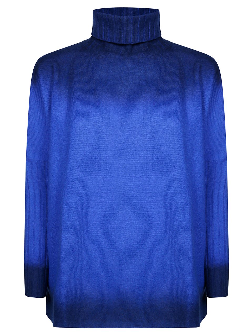 Absolut Cashmere Gradient Turtleneck Sweater with Dropped Shoulders Blauw
