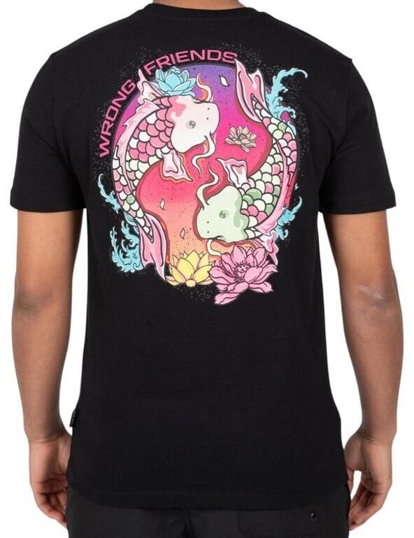 Wrong Friends TOKYO T-SHIRT - BLACK Zwart