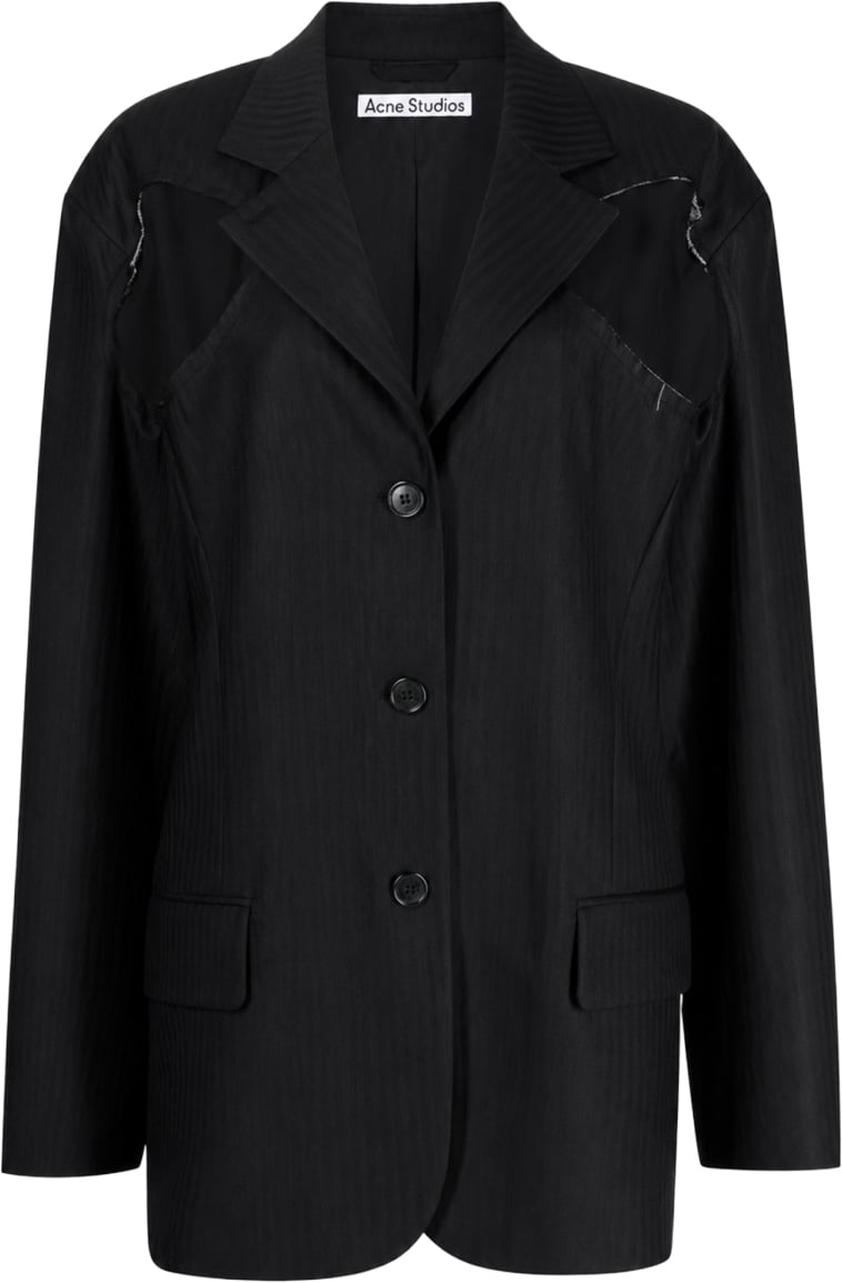 Acne Studios DECONSTRUCTED JACKET Zwart