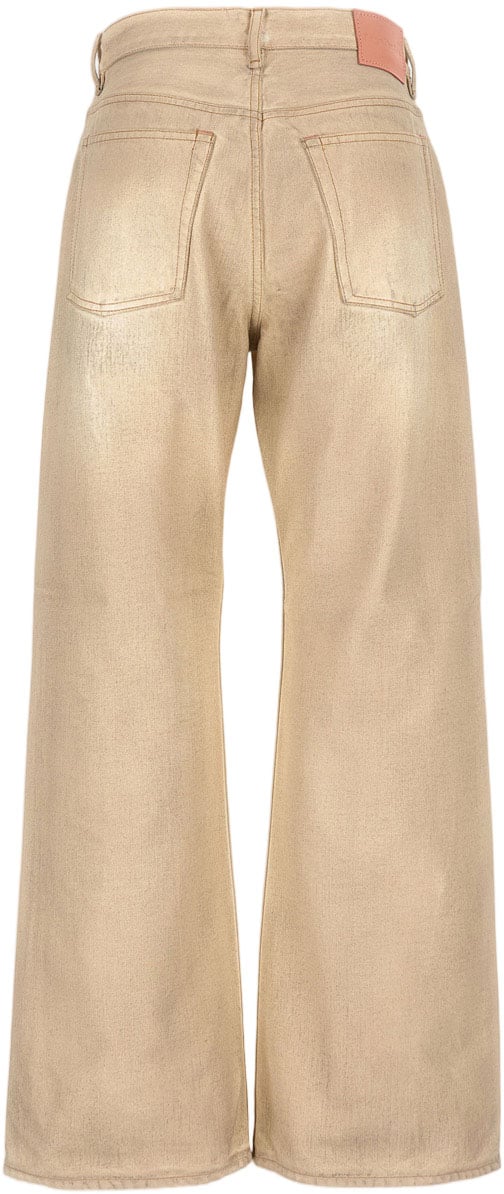 Acne Studios High-Waisted Wide-Leg Jeans With Classic Five-Pocket Design Neutraal