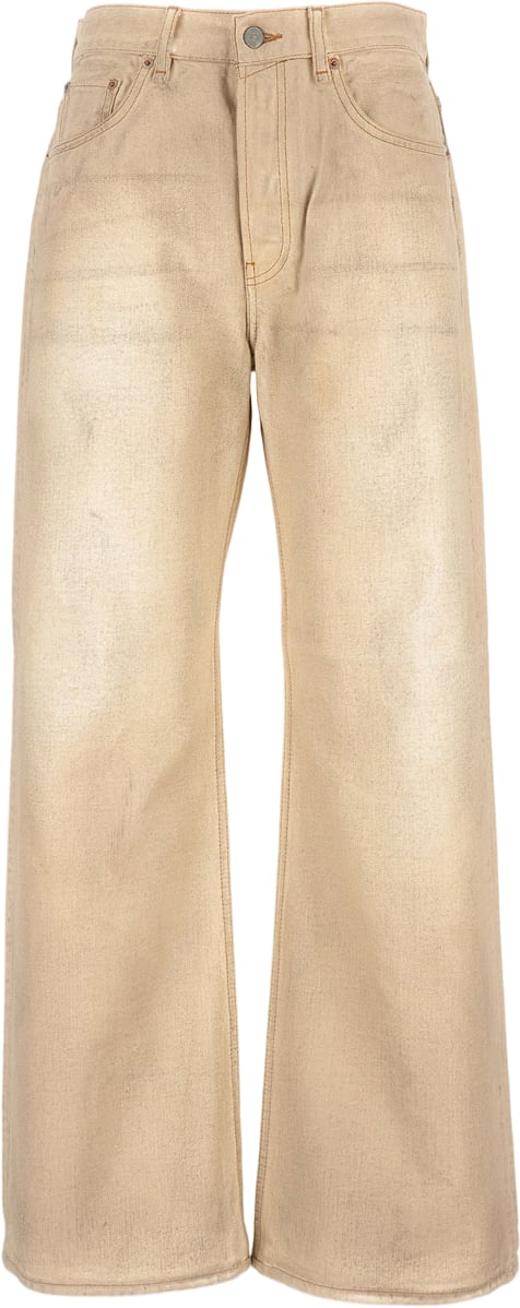 Acne Studios High-Waisted Wide-Leg Jeans With Classic Five-Pocket Design Neutraal