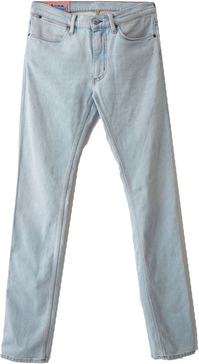 Acne Studios Blue Cotton Skinny Jeans Blauw