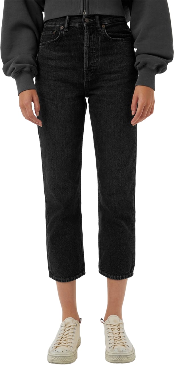 Acne Studios Mece High-rise Cropped Jeans Zwart