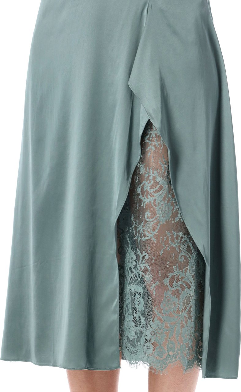 Acne Studios Docketta Midi Dress Sage Green Groen