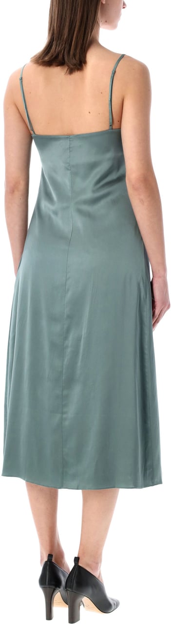 Acne Studios Docketta Midi Dress Sage Green Groen